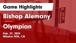 Bishop Alemany  vs Olympian  Game Highlights - Feb. 27, 2024