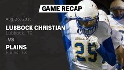 Recap: Lubbock Christian  vs. Plains  2016