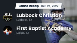 Recap: Lubbock Christian  vs. First Baptist Academy 2022