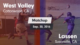 Matchup: West Valley High vs. Lassen  2016