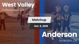 Matchup: West Valley High vs. Anderson  2018