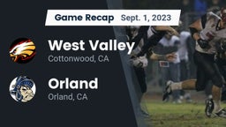 Recap: West Valley  vs. Orland  2023
