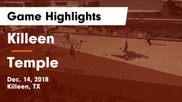 Killeen  vs Temple  Game Highlights - Dec. 14, 2018