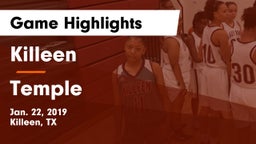 Killeen  vs Temple  Game Highlights - Jan. 22, 2019