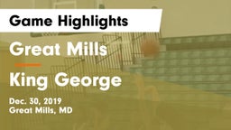 Great Mills vs King George  Game Highlights - Dec. 30, 2019
