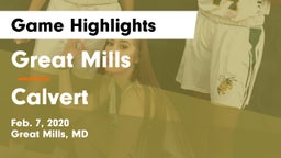 Great Mills vs Calvert  Game Highlights - Feb. 7, 2020