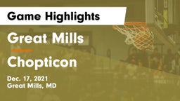 Great Mills vs Chopticon  Game Highlights - Dec. 17, 2021