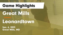 Great Mills vs Leonardtown  Game Highlights - Jan. 6, 2023