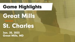 Great Mills vs St. Charles  Game Highlights - Jan. 20, 2023