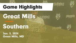 Great Mills vs Southern  Game Highlights - Jan. 3, 2024