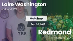 Matchup: Lake Washington vs. Redmond  2016