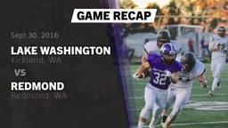 Recap: Lake Washington  vs. Redmond  2016