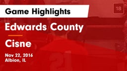 Edwards County  vs Cisne Game Highlights - Nov 22, 2016