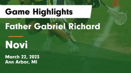 Father Gabriel Richard  vs Novi  Game Highlights - March 22, 2023