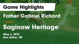 Father Gabriel Richard  vs Saginaw Heritage  Game Highlights - May 6, 2023