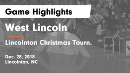 West Lincoln  vs Lincolnton Christmas Tourn. Game Highlights - Dec. 28, 2018