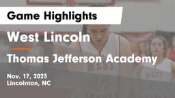 West Lincoln  vs Thomas Jefferson Academy  Game Highlights - Nov. 17, 2023