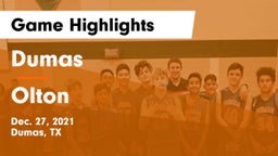 Dumas  vs Olton  Game Highlights - Dec. 27, 2021