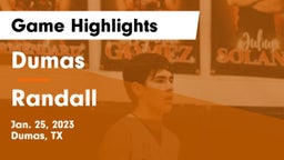 Dumas  vs Randall  Game Highlights - Jan. 25, 2023
