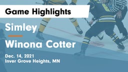 Simley  vs Winona Cotter Game Highlights - Dec. 14, 2021