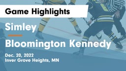 Simley  vs Bloomington Kennedy  Game Highlights - Dec. 20, 2022