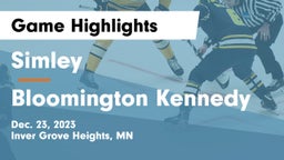 Simley  vs Bloomington Kennedy  Game Highlights - Dec. 23, 2023