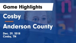 Cosby  vs Anderson County  Game Highlights - Dec. 29, 2018