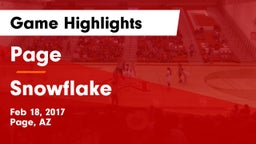 Page  vs Snowflake  Game Highlights - Feb 18, 2017