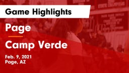 Page  vs Camp Verde  Game Highlights - Feb. 9, 2021