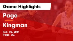 Page  vs Kingman  Game Highlights - Feb. 20, 2021