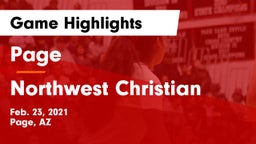 Page  vs Northwest Christian  Game Highlights - Feb. 23, 2021