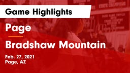Page  vs Bradshaw Mountain Game Highlights - Feb. 27, 2021