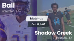 Matchup: Ball  vs. Shadow Creek  2018