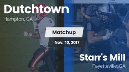 Matchup: Dutchtown High vs. Starr's Mill  2017