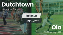 Matchup: Dutchtown High vs. Ola  2018