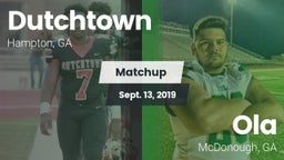 Matchup: Dutchtown High vs. Ola  2019