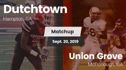 Matchup: Dutchtown High vs. Union Grove  2019