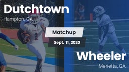 Matchup: Dutchtown High vs. Wheeler  2020