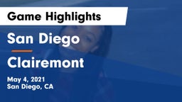 San Diego  vs Clairemont  Game Highlights - May 4, 2021