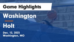 Washington  vs Holt  Game Highlights - Dec. 12, 2023