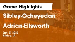 Sibley-Ocheyedan vs Adrian-Ellsworth  Game Highlights - Jan. 3, 2022