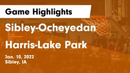 Sibley-Ocheyedan vs Harris-Lake Park  Game Highlights - Jan. 10, 2022