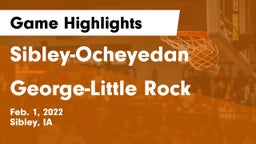 Sibley-Ocheyedan vs George-Little Rock  Game Highlights - Feb. 1, 2022