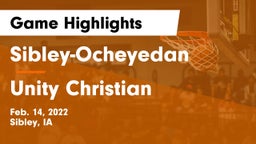 Sibley-Ocheyedan vs Unity Christian  Game Highlights - Feb. 14, 2022