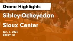 Sibley-Ocheyedan vs Sioux Center  Game Highlights - Jan. 5, 2024