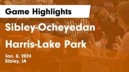 Sibley-Ocheyedan vs Harris-Lake Park  Game Highlights - Jan. 8, 2024