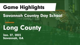 Savannah Country Day School vs Long County  Game Highlights - Jan. 27, 2023