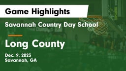 Savannah Country Day School vs Long County  Game Highlights - Dec. 9, 2023