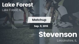 Matchup: Lake Forest High vs. Stevenson  2016