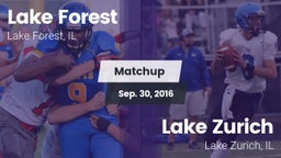Matchup: Lake Forest High vs. Lake Zurich  2016